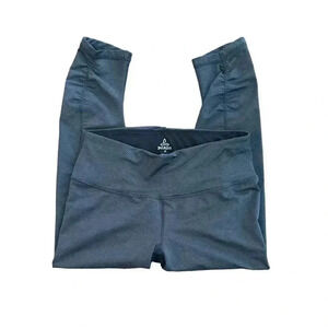 Prana Crop Leggings Women's Size Medium Dark Gray  Ruched